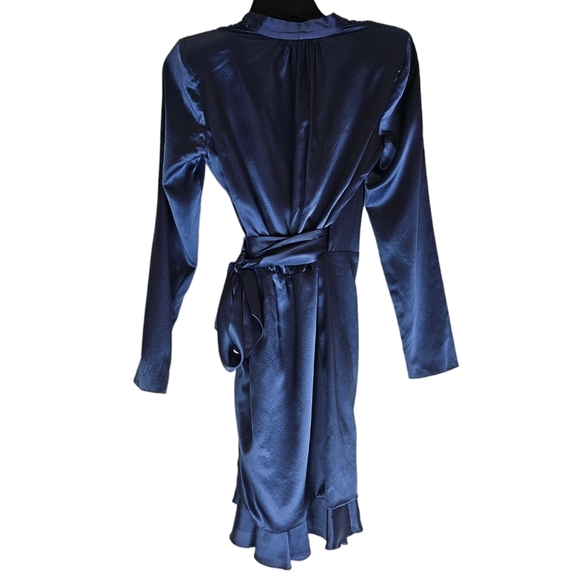 Veronica Beard Agatha Silk Ruched Wrap Mini Dress 2 NWT - Picture 7 of 10